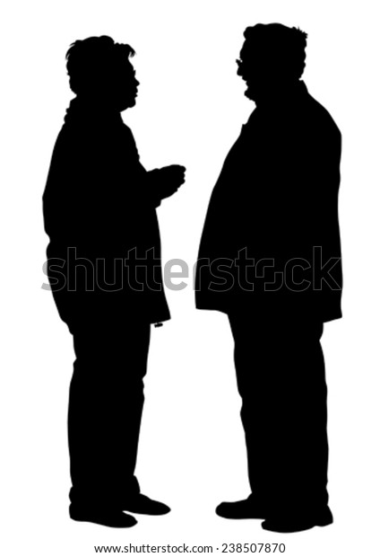 Two Old People Talk On White Stock Vector (Royalty Free) 238507870 ...