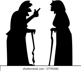 two old women talk