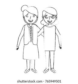 two older women friends together embraced