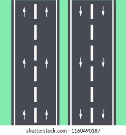 Two oncoming roads