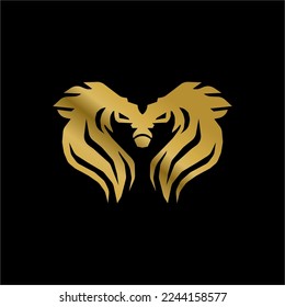 dos en un león de lujo. muy útil para los logotipos del zoo.