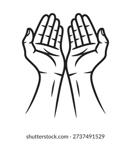 Two open hands facing