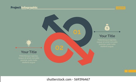 Two Opposing Arrows Slide Template