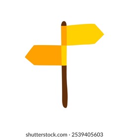 Two opposing directional arrows on a pole.