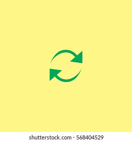 two opposite arrows in circles design symbol vector