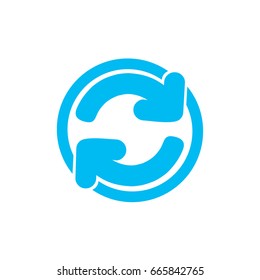 two opposite arrows design symbol vector