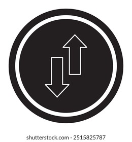 Two opposite arrows icon design eps 10