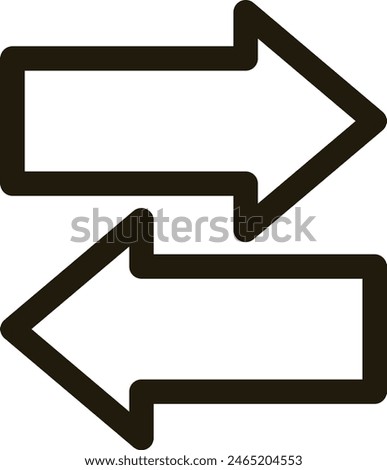 Two opposite arrows icon eps vector art