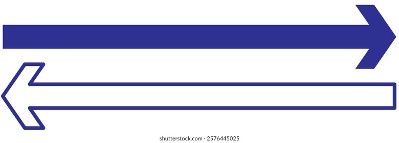 Two opposite arrows icon. Transfer vector sign.