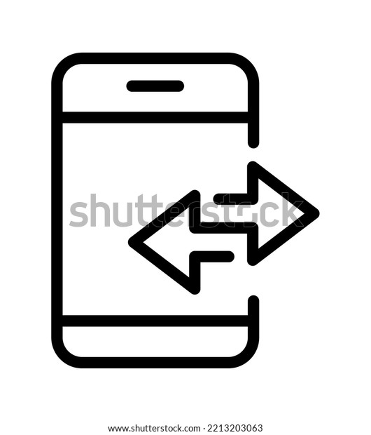 Two Opposite Arrows Mobile Phone Exchange Stock Vector (Royalty Free ...