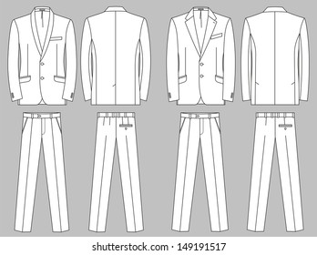 Two options of business suits for the man