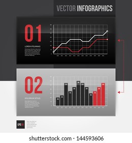 Two options with infographic elements. EPS10.