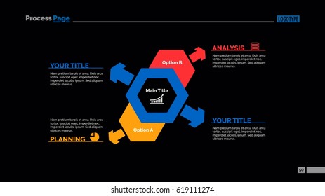 Two Options Process Chart Slide Template