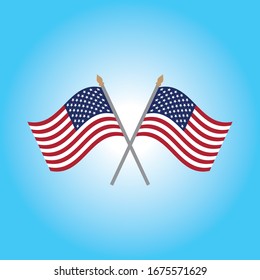 Two original American flags, The Fourth of July