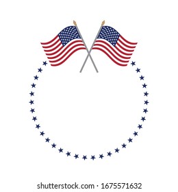 Two original American flags, The Fourth of July