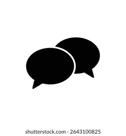 Icono de dos mensajes superpuestos para la conversación de chat