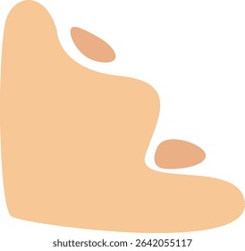 Two overlapping shapes in soft beige tones, symbolizing the interconnectedness of natural elements in a clean, minimalist design.