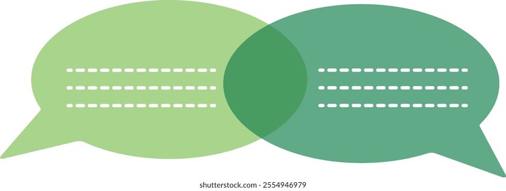 Two Overlapping Speech Bubbles, Communication and Dialogue Concept