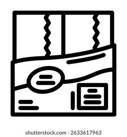 two pack toilet paper line icon vector. two pack toilet paper sign. isolated contour symbol black illustration