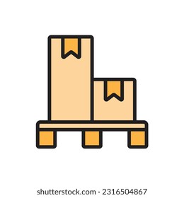 Two Package Icon Vector Illustration