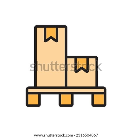 Two Package Icon Vector Illustration