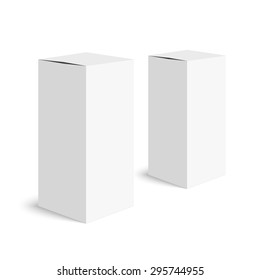 The two packing boxes on a white background. vector