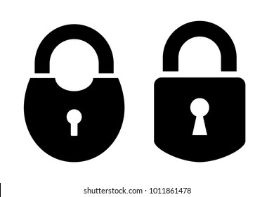 Two Padlock Vector Icon Isolated On White Background