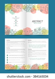 Two Page professional Brochure, Template or Flyer design with front and back page presentation.
