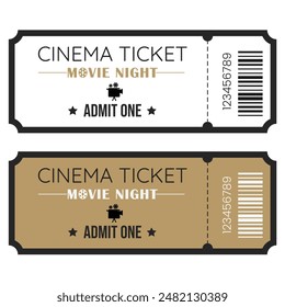 Two Pair Ticket on white background. Tickets for cinema 