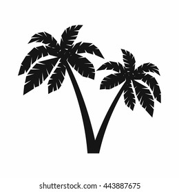 Two palms icon in simple style isolated on white background