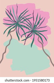 two palms pink background lovers