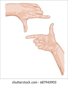 Two palms sketch
