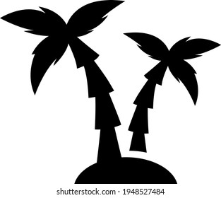 Two palms vector illustration on a white background