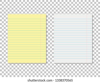 Two paper with shadow on a isolated background - vector design