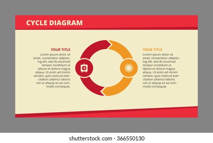 Two Part Cycle Diagram Template