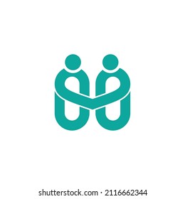 Two Partner Logo Premium Vector