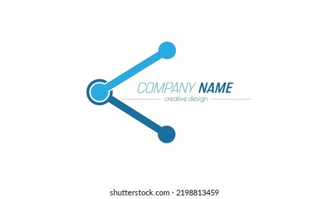 zwei Streckenabschnitte sind durch einen Kontakt verbunden. Logo-Vorlage, Unternehmen, Unternehmen, soziale Netzwerke und Gruppen. Blank für Websites und Anwendungen. Flachstil