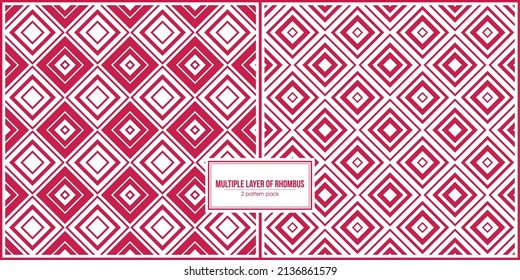 Two Pattern Pack Multiple Layer Of Rhombus
