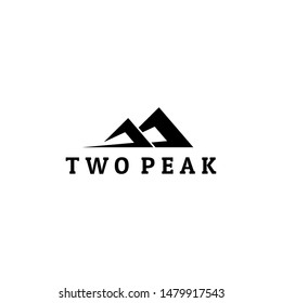 two peak logo concept vector