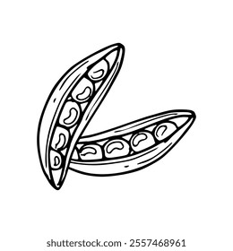 Two peas in a pod coloring page