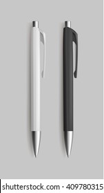 Two pen for identity design on white background
