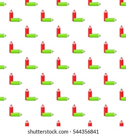Two pencil pattern. Cartoon illustration of two pencil vector pattern for web