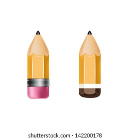 two pencils icons isolated on white background