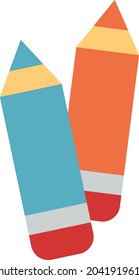 Two pencils, illustration, vector, on a white background.