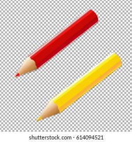 Two Pensils , Vector Illustration