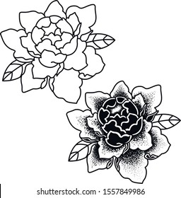 two peony flower art work