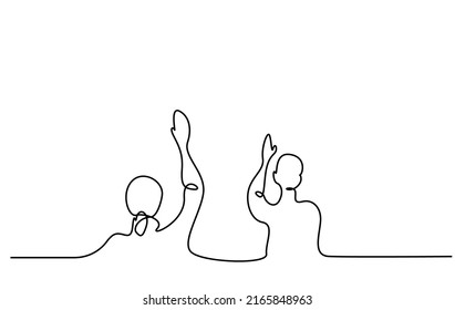 two people in a classroom raise their hands and answer the question