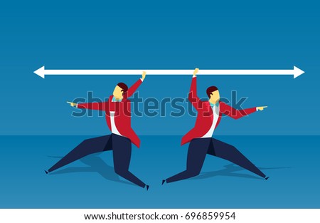 Two people disagree on the direction