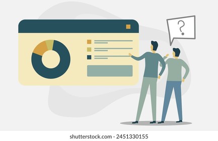 Two People Discussing Idea on Screen Board Meeting Data