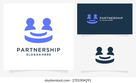 Iconos de foros de discusión de dos personas, colega del logotipo del Vector, trabajo en equipo, negocio del socio, etc.